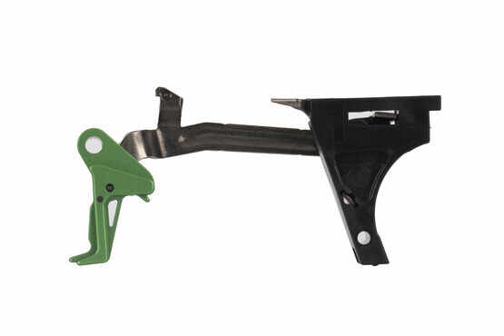 The CMC Glock G36 trigger features a green anodized finish